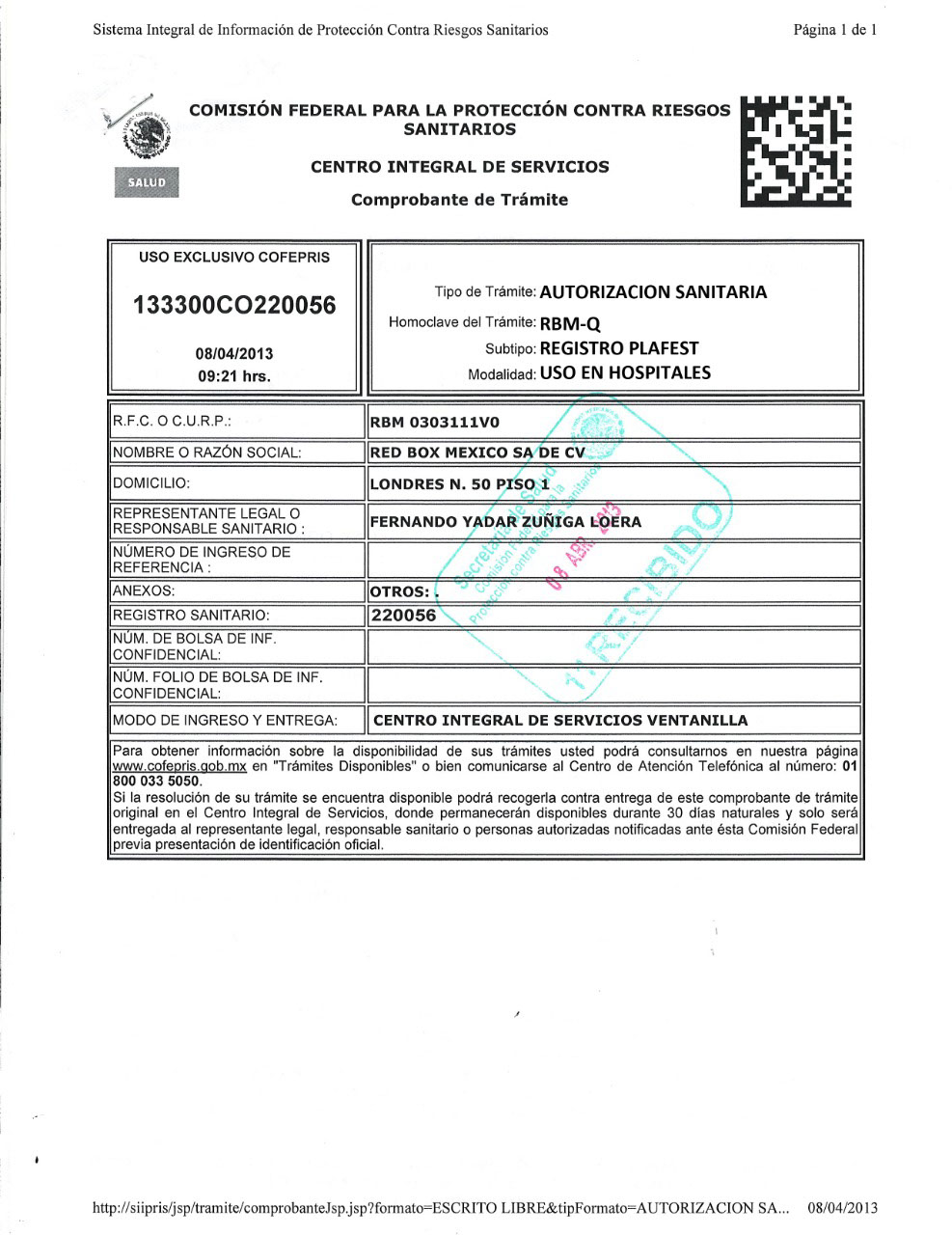 Sertificados salud
